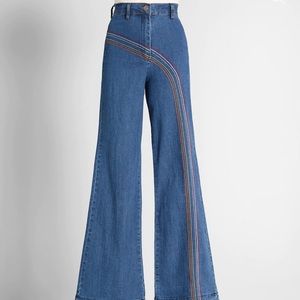 Rainbow With Me Wide Leg Jeans ModCloth bell bottoms
